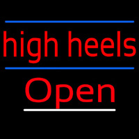 High Heels Open With Blue Line Neonskylt
