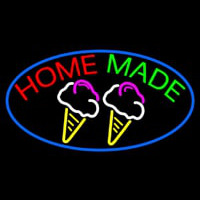 Home Made Ice Cream Cone Neonskylt