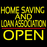 Home Savings And Loan Association Open Neonskylt
