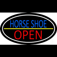Horseshoe Open With Border Neonskylt
