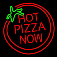 Hot Pizza Now Neonskylt