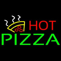 Hot Pizza With Logo Neonskylt
