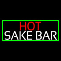 Hot Sake Bar With Green Border Neonskylt