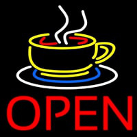 Hot Tea Open Neonskylt