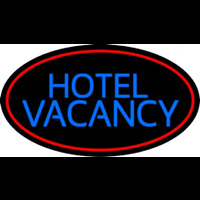 Hotel Vacancy With Blue Border Neonskylt
