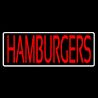 Humburgers With White Border Neonskylt