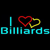 I Love Billiards 2 Neonskylt