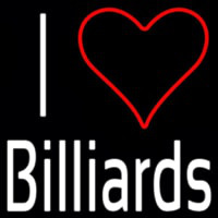 I Love Billiards Neonskylt
