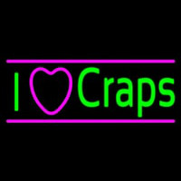 I Love Craps 3 Neonskylt