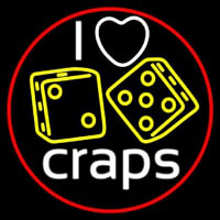 I Love Craps 4 Neonskylt