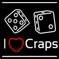 I Love Craps Neonskylt