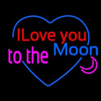 I Love You To The Moon Neonskylt