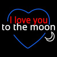 I Love You To The Moon Neonskylt