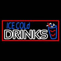 Ice Cold Drinks Neonskylt
