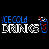 Ice Cold Drinks Neonskylt