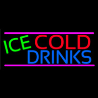 Ice Cold Drinks Neonskylt