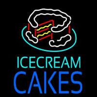 Ice Cream Cakes In Neonskylt