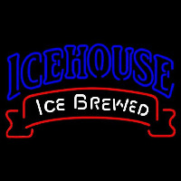 Icehouse Red Ribbon Beer Sign Neonskylt