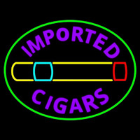 Imported Cigars With Graphic Neonskylt
