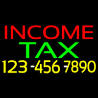 Income Ta  With Phone Number Neonskylt