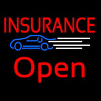 Insurance Car Logo Open Neonskylt