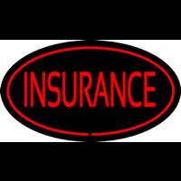 Insurance Oval Red Neonskylt
