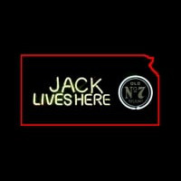 Jack Daniels Jack Lives Here Kansas Neonskylt