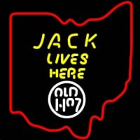 Jack Daniels Jack Lives Here Ohio Whiskey Neonskylt