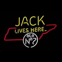 Jack Daniels Jack Lives Here Tennessee Whiskey Neonskylt