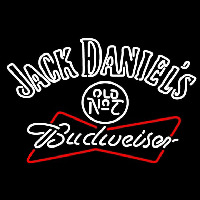 Jack Daniels with Budweiser Neonskylt