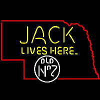 Jack Lives Here Nebraska Neonskylt