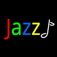 Jazz Multicolor And White Note Neonskylt