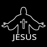 Jesus Christian Cross Neonskylt