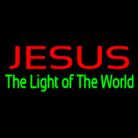 Jesus The Light Of World Neonskylt
