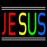 Jesus With Line Neonskylt