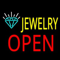 Jewelry Block Open Neonskylt