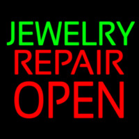 Jewelry Repair Block Open Neonskylt