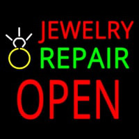 Jewelry Repair Block Open With Logo Neonskylt