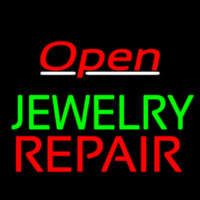 Jewelry Repair Open Red Neonskylt