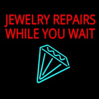 Jewelry Repairs While You Wait Logo Neonskylt