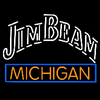 Jim Beam Michigan Logo Neonskylt