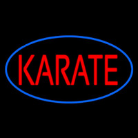 Karate Oval Blue Neonskylt
