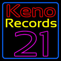Keno Records 21 1 Neonskylt