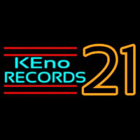 Keno Records 21 3 Neonskylt