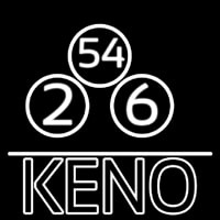 Keno With Ball Neonskylt