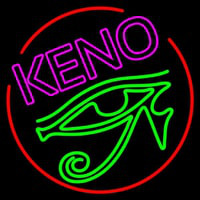 Keno With Eye Icon 2 Neonskylt