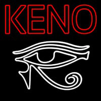 Keno With Eye Icon Neonskylt