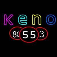 Keno With Multi Color Ball 1 Neonskylt