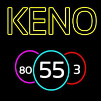 Keno With Multi Color Ball Neonskylt
