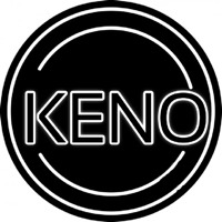 Keno With Oval Border Neonskylt